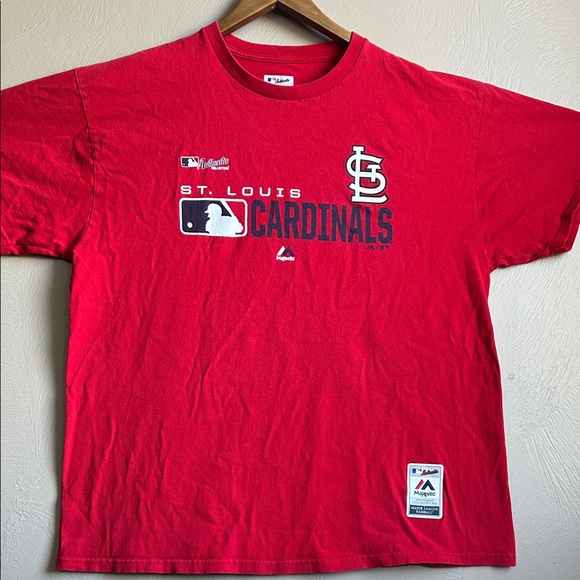 Majestic Authentic Red St. Louis Cardinals Men’s Tee. Size XL. - Picture 1 of 7